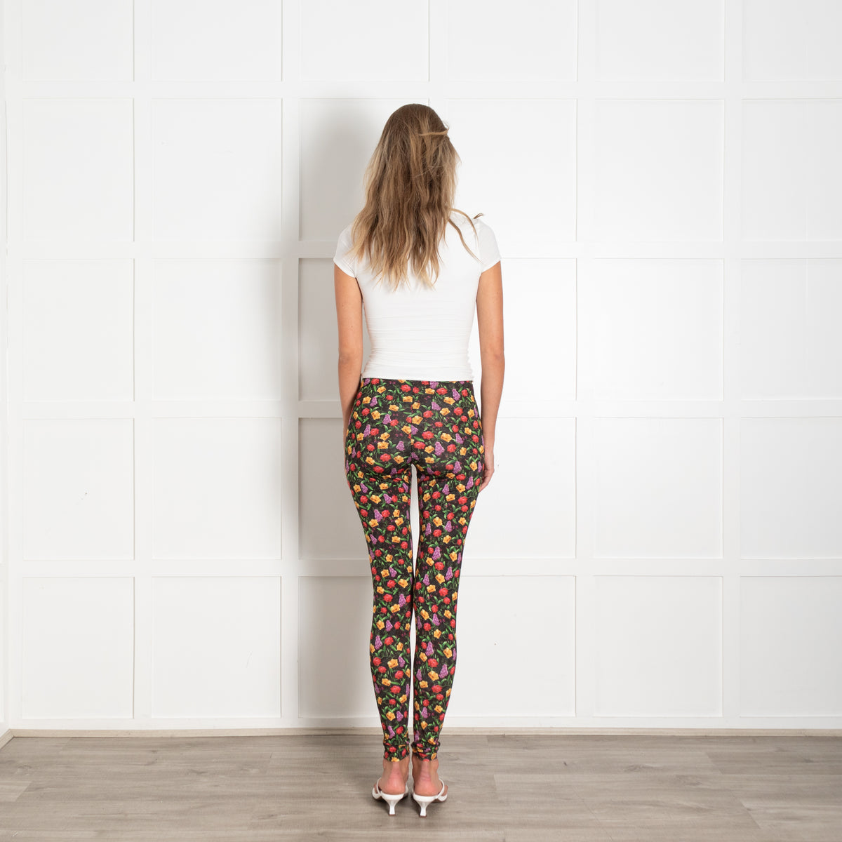 Charo Ruiz Black Multi Floral Print Leggings