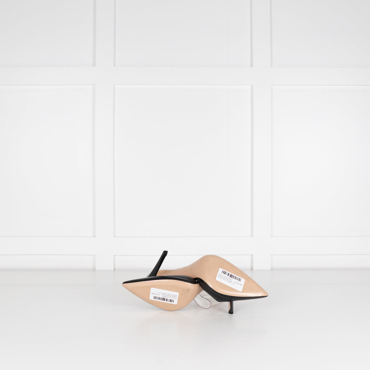 Gianvito Rossi Black Leather Perspex Strap Heeled Mules