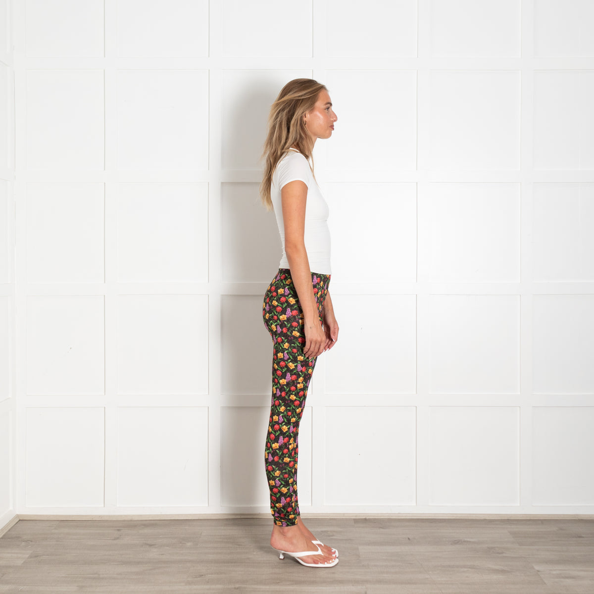 Charo Ruiz Black Multi Floral Print Leggings