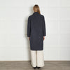 Sandro Blue Unlined Wool Coat