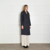 Sandro Blue Unlined Wool Coat