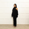 Paige Black Wool Blend Open Shoulder Oversized Rollneck