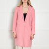 Sandro Pink Unlined Wool Mix Coat
