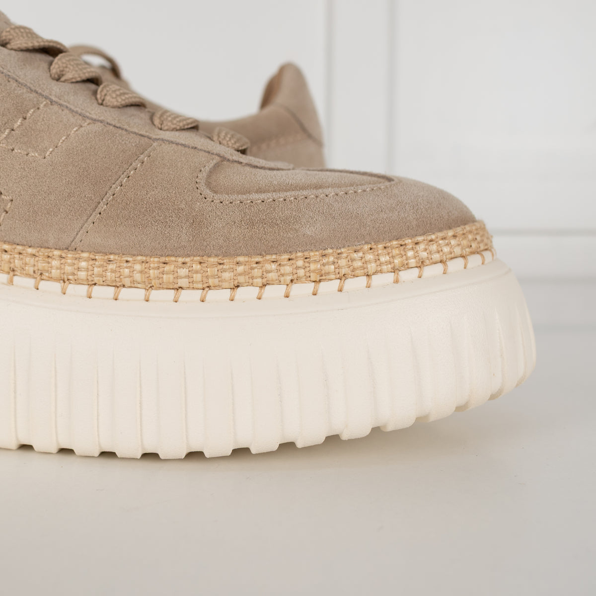 Hogan H- Stripes Basket trim Suede Trainers