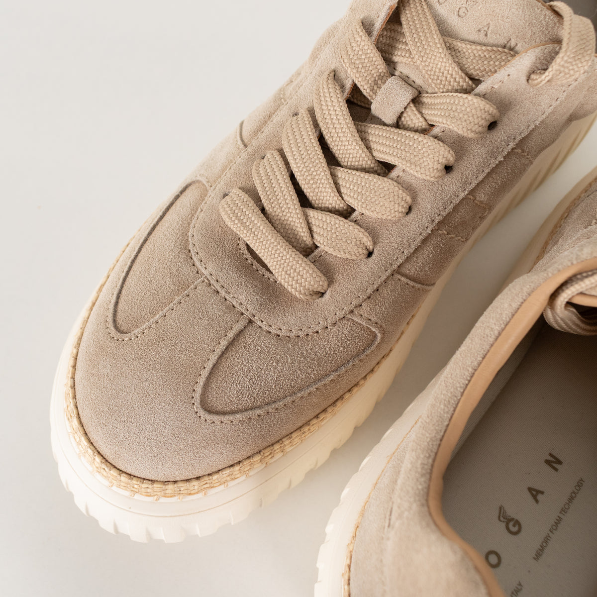Hogan H- Stripes Basket trim Suede Trainers