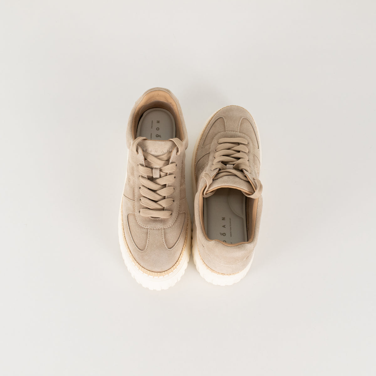 Hogan H- Stripes Basket trim Suede Trainers