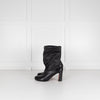 Prada Black Leather High Ankle Boots