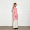 Sandro Pink Unlined Wool Mix Coat