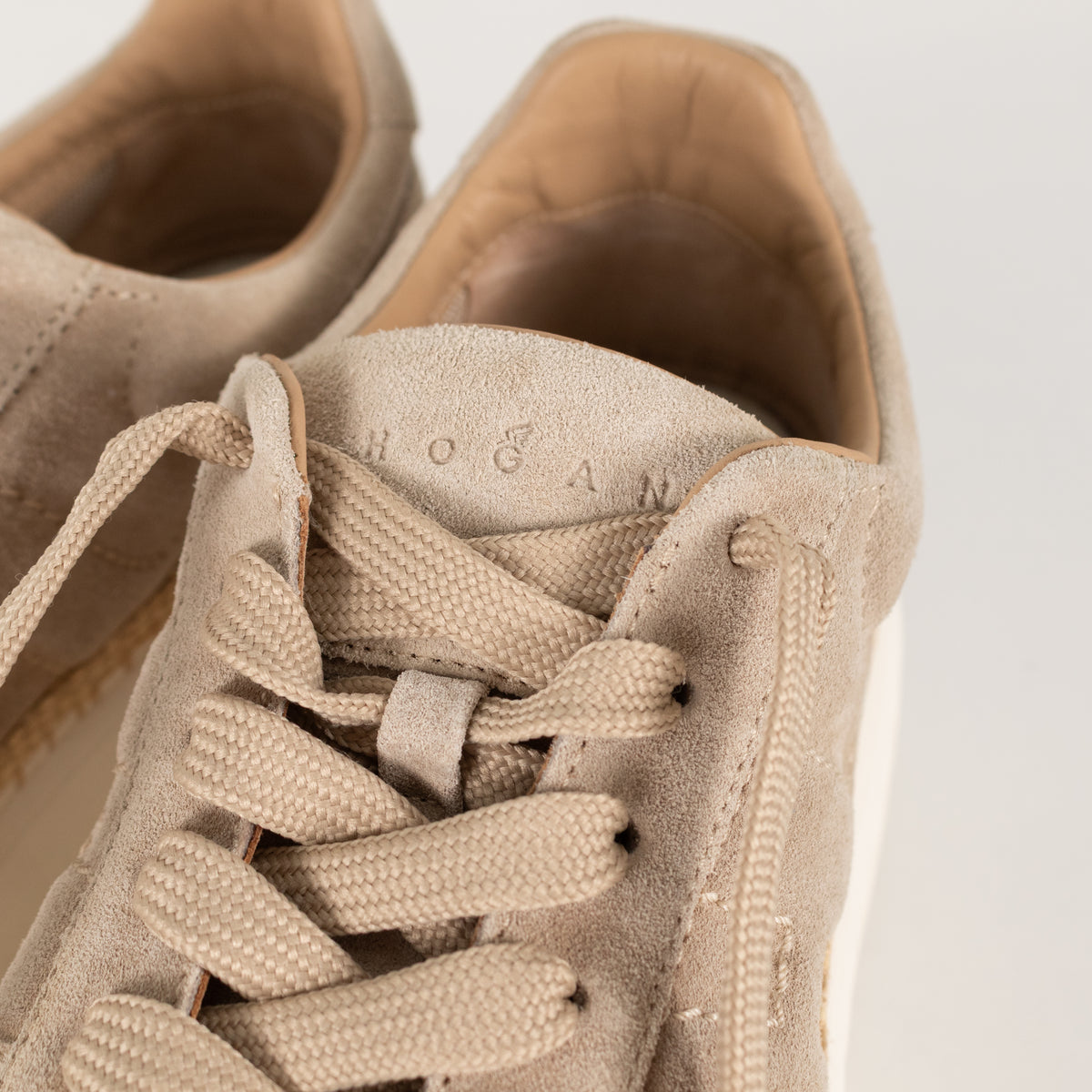 Hogan H- Stripes Basket trim Suede Trainers