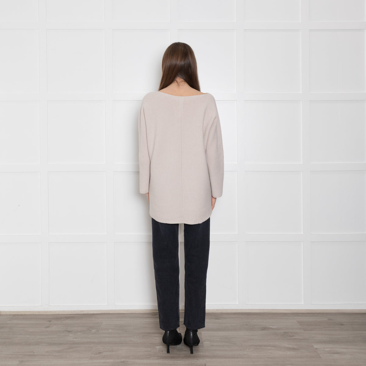 Le Tricot Perugia Beige Wool/Silk/Cashmere Mix Jumper