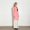 Sandro Pink Unlined Wool Mix Coat