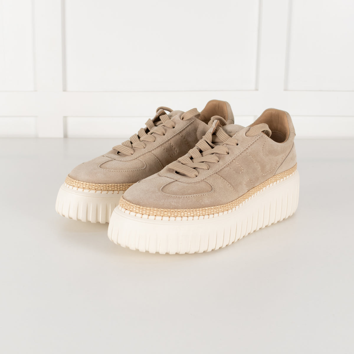 Hogan H- Stripes Basket trim Suede Trainers