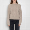 Doen Beige Cable Knit Patterned Jumper