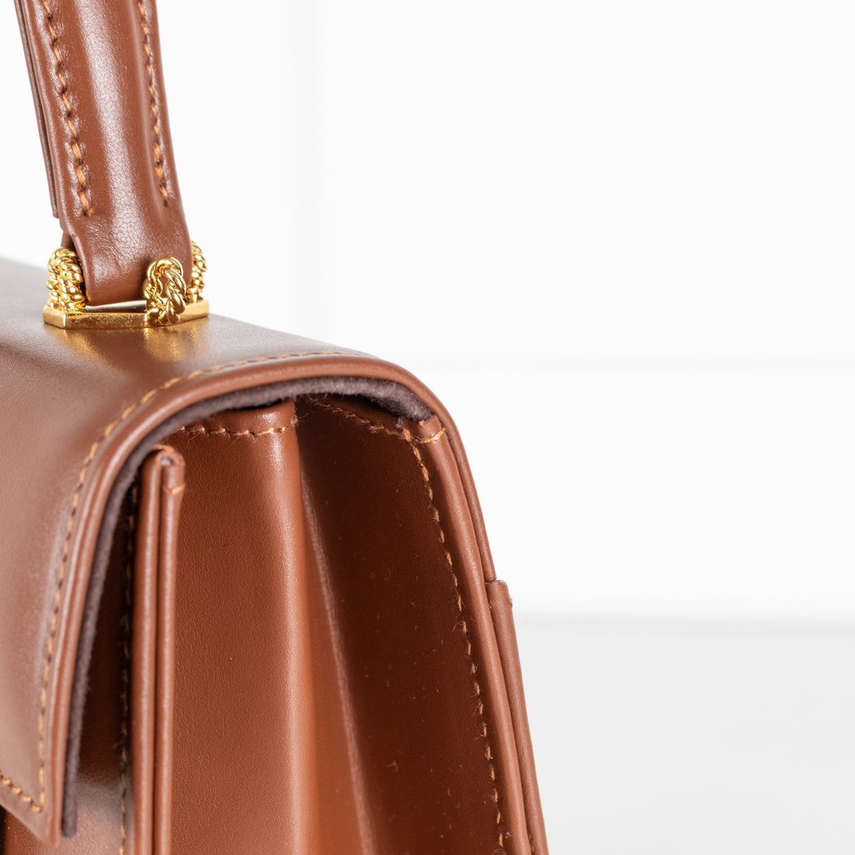 Launer London Brown Traviata Top Handle Handbag