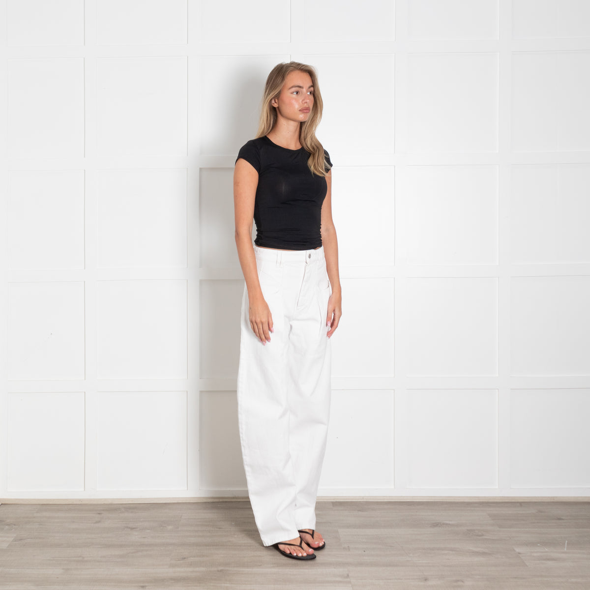 ISABEL MARANT White Wide Leg Jeans