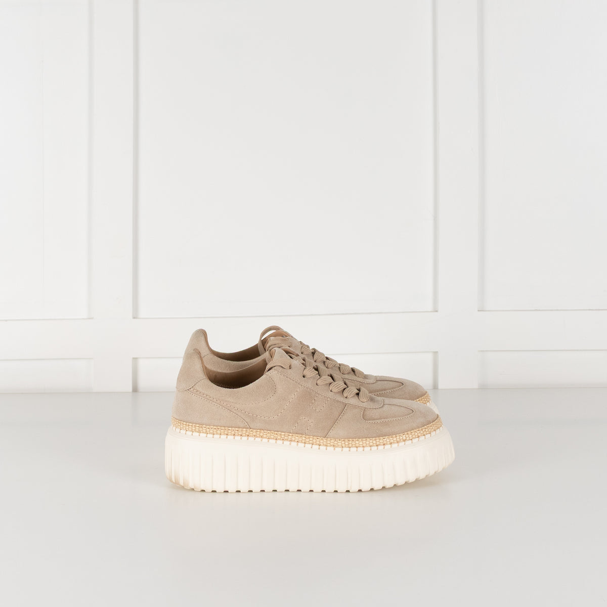 Hogan H- Stripes Basket trim Suede Trainers