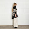 Maje Black and White Knit Poncho