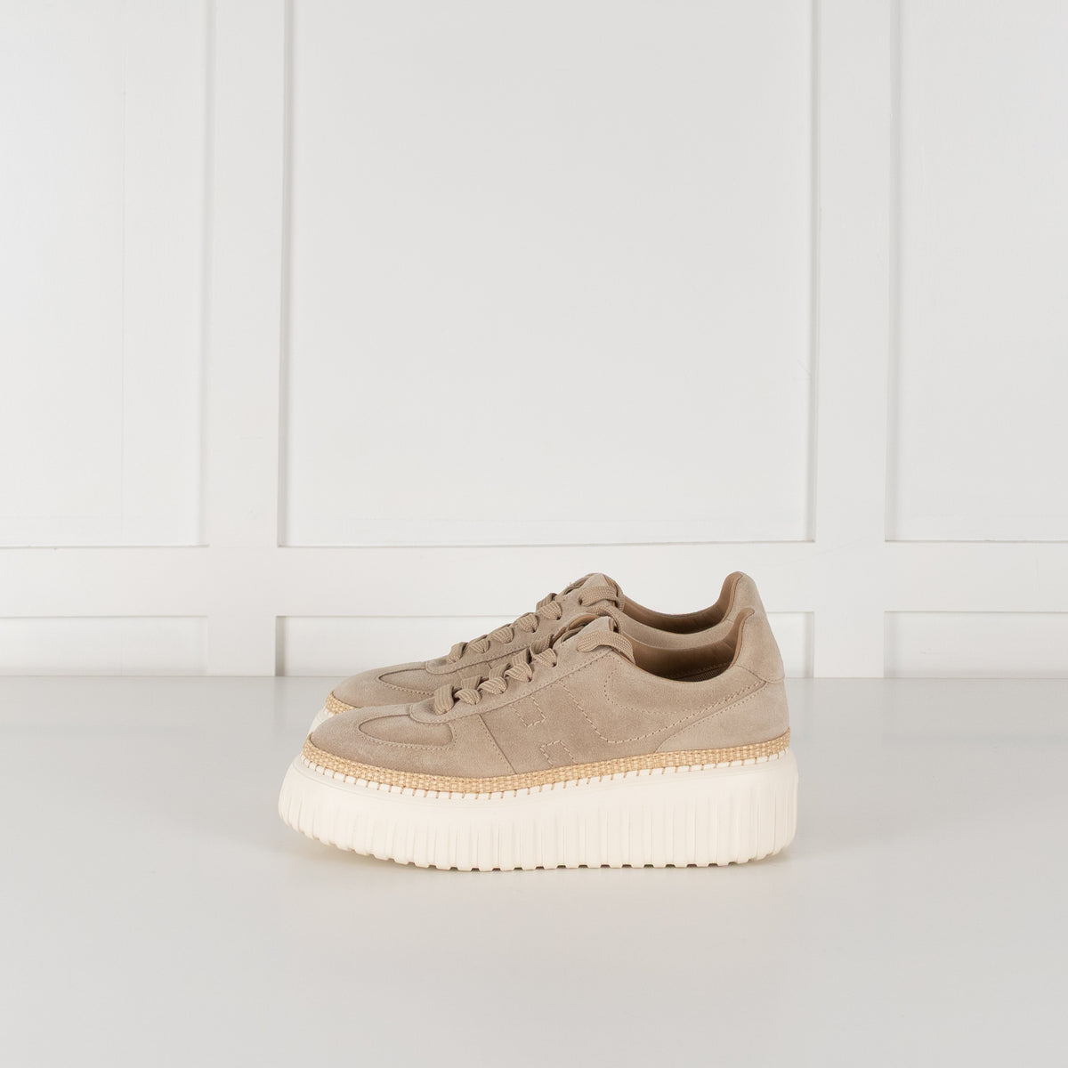 Hogan H- Stripes Basket trim Suede Trainers