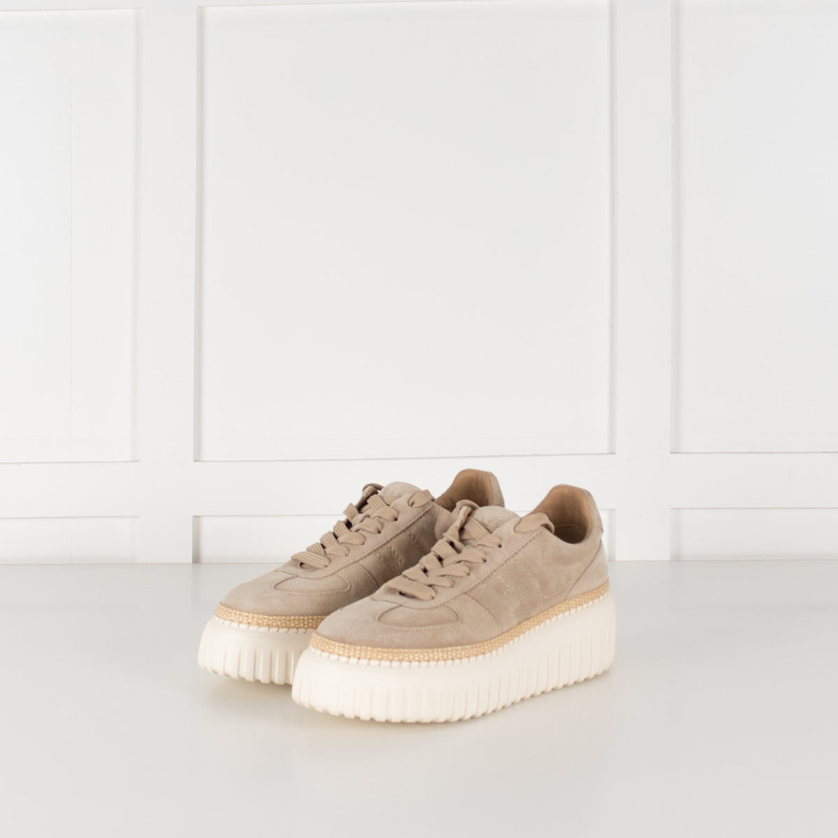 Hogan H- Stripes Basket trim Suede Trainers
