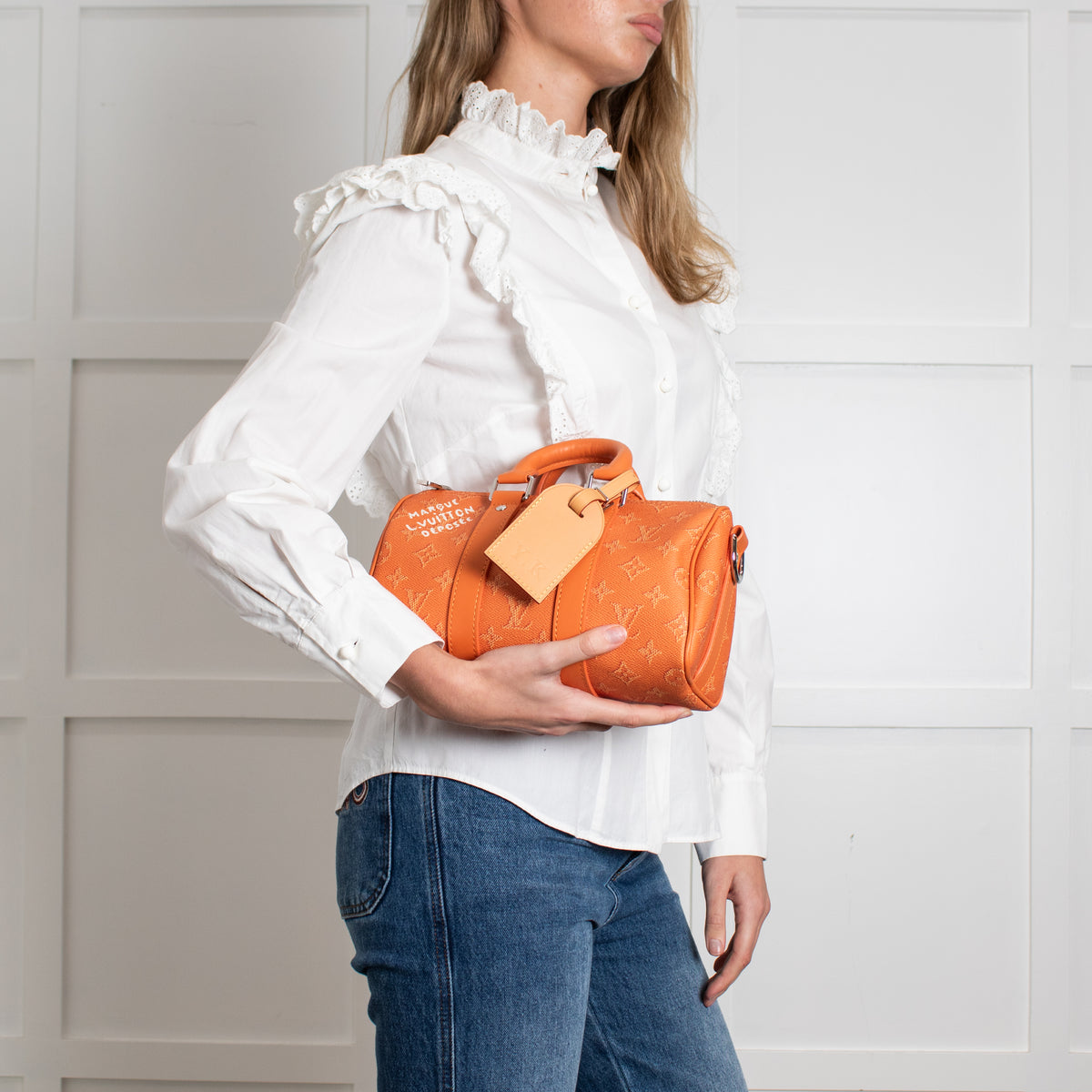 Louis Vuitton Orange Monogram Keepall 25