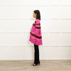 Acne Studios Bright Pink Coral Brown Wool Stripe Cardigan