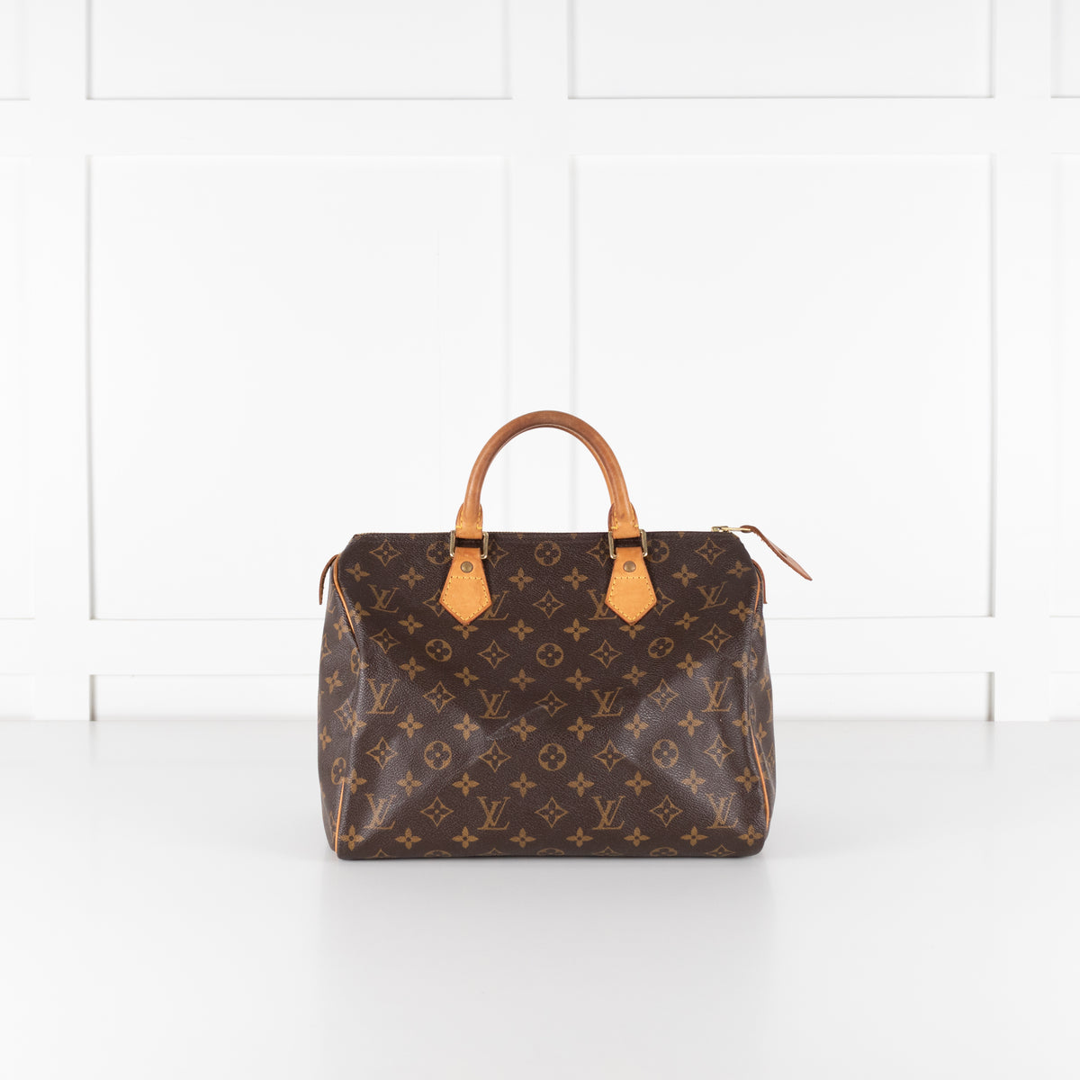 Louis Vuitton Brown Coated Canvas Monogram Speedy 30