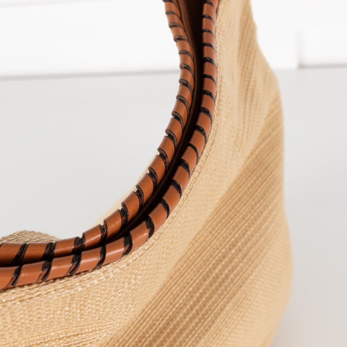 Michael by Michael Kors Hessian Bag With Tan Leather Handle and Tassle
