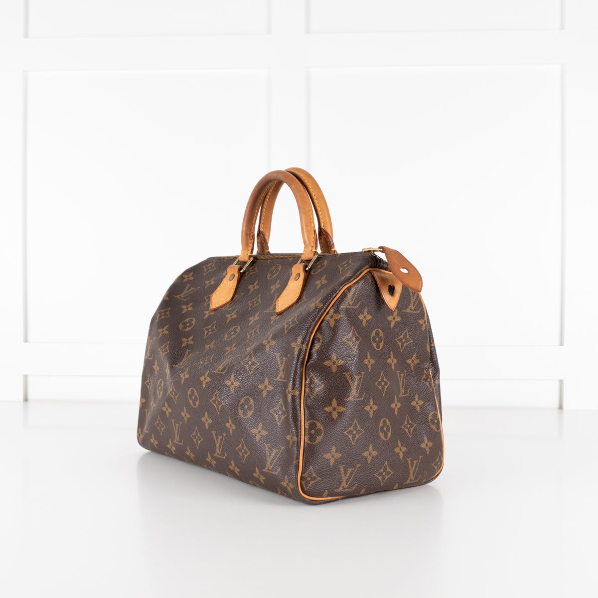 Louis Vuitton Brown Coated Canvas Monogram Speedy 30