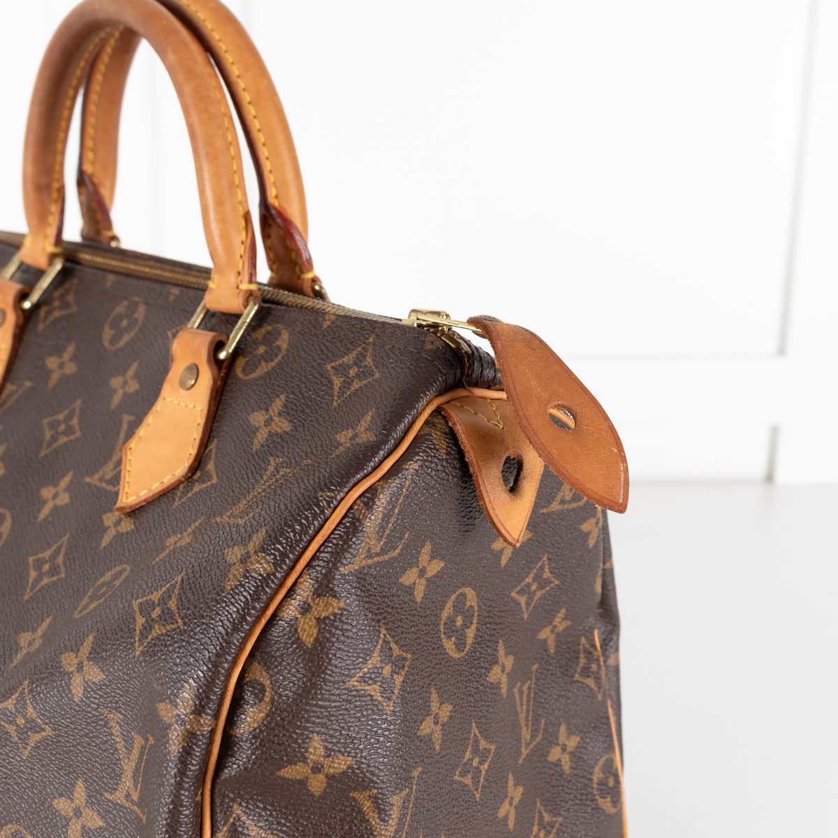 Louis Vuitton Brown Coated Canvas Monogram Speedy 30