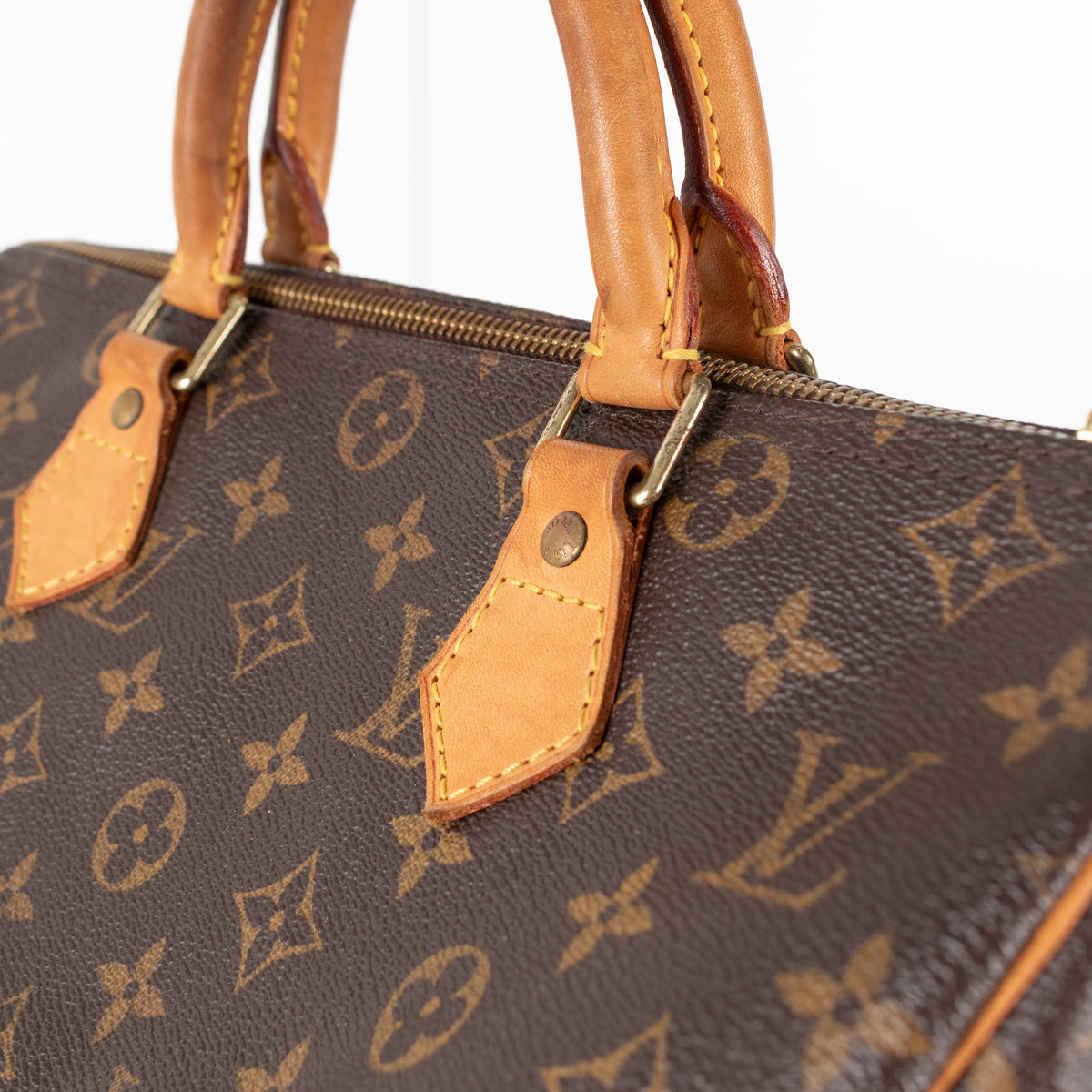 Louis Vuitton Brown Coated Canvas Monogram Speedy 30