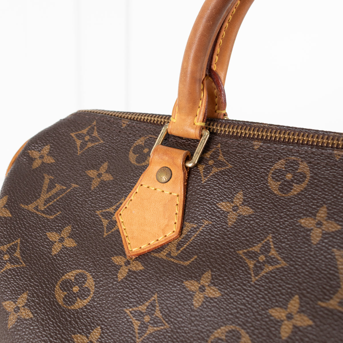 Louis Vuitton Brown Coated Canvas Monogram Speedy 30