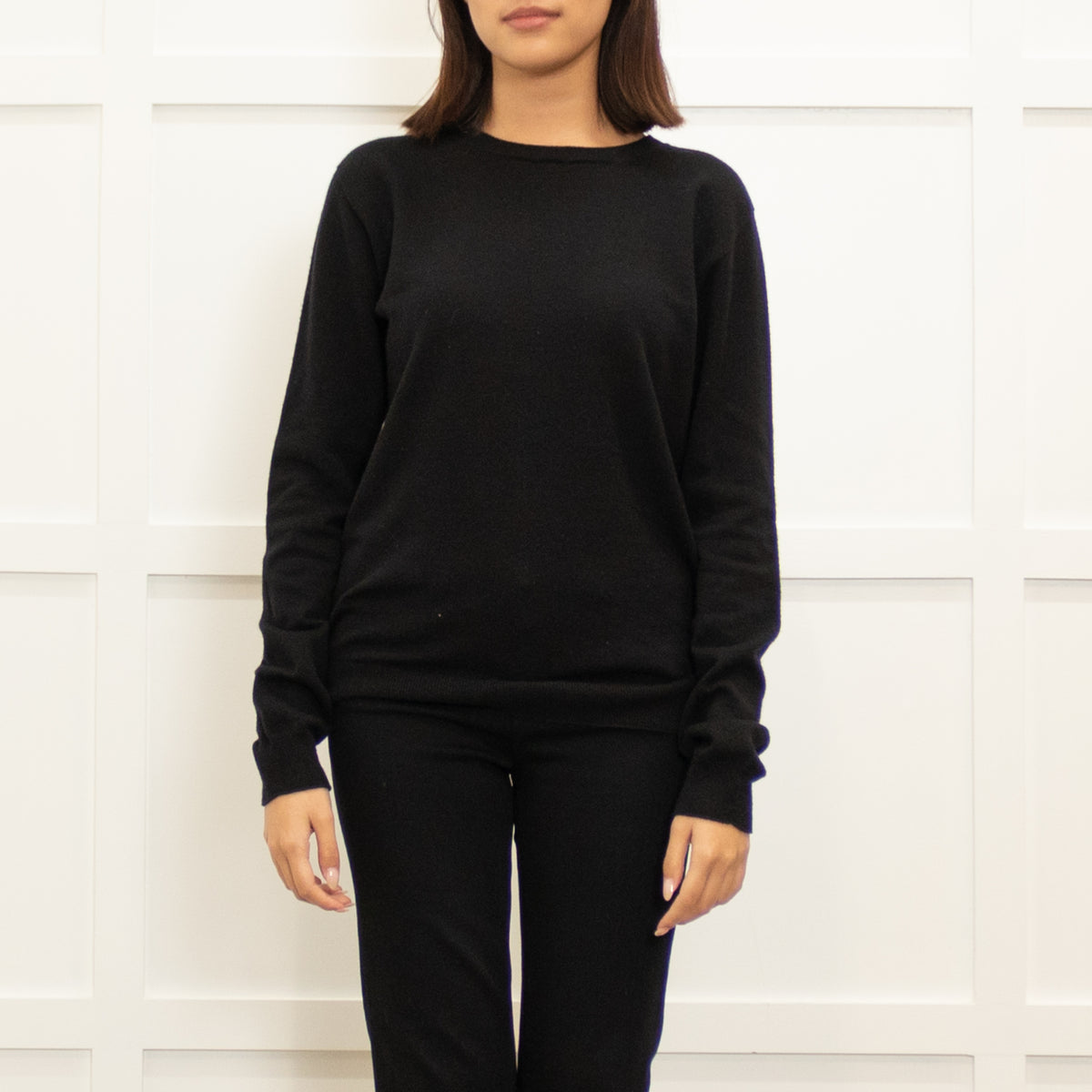 The Row Black Fine Cashmere Sweater