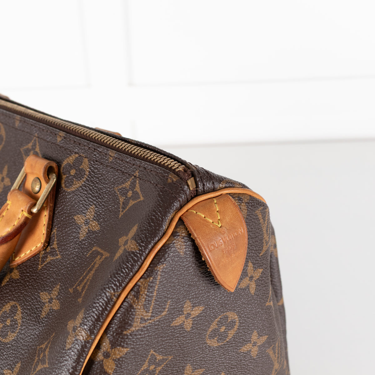 Louis Vuitton Brown Coated Canvas Monogram Speedy 30