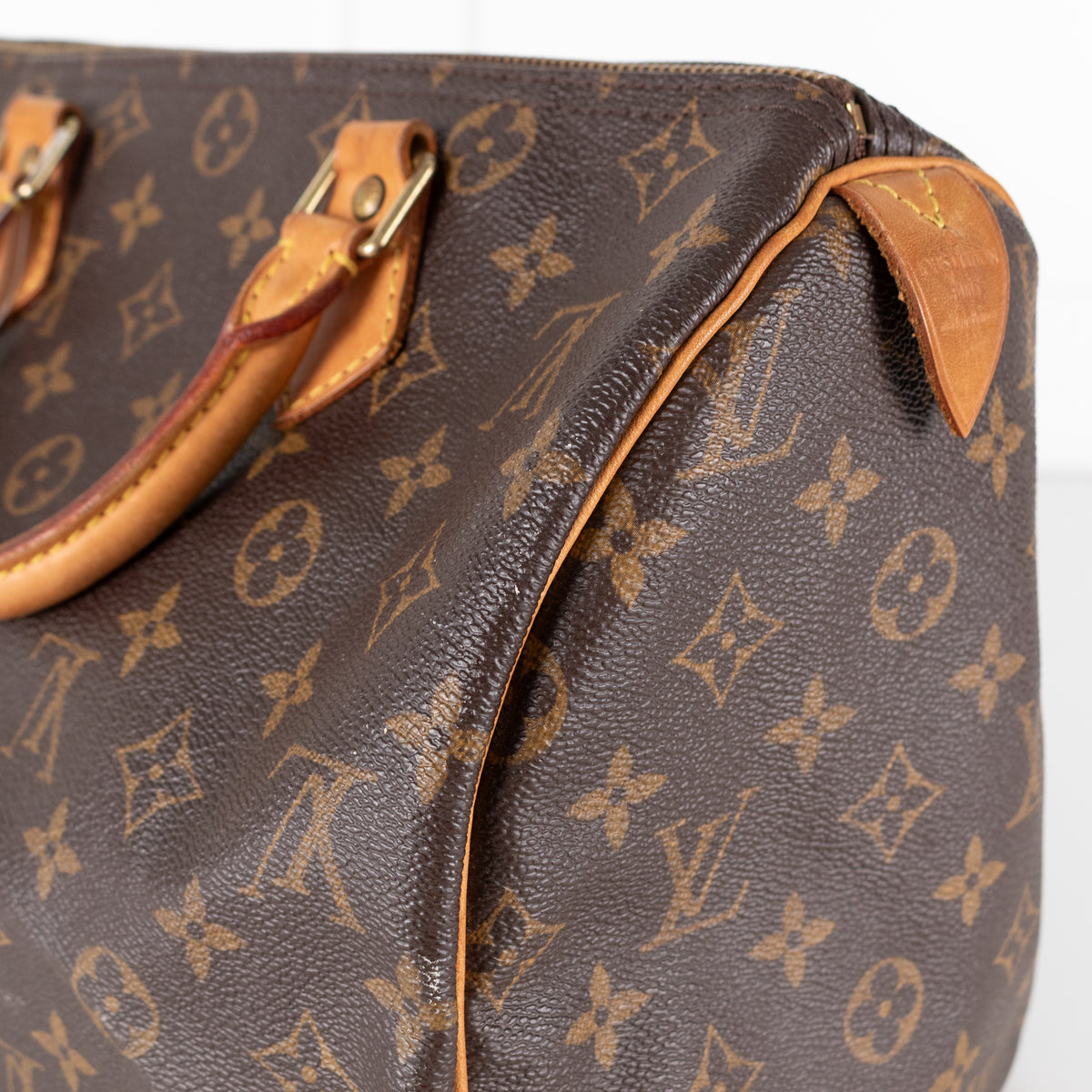 Louis Vuitton Brown Coated Canvas Monogram Speedy 30