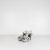 Saint Laurent Silver Leather Tribute Sandals