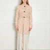 Missoni Pink Waffle Knit with Tied Waist Cardigan with Mink Trim