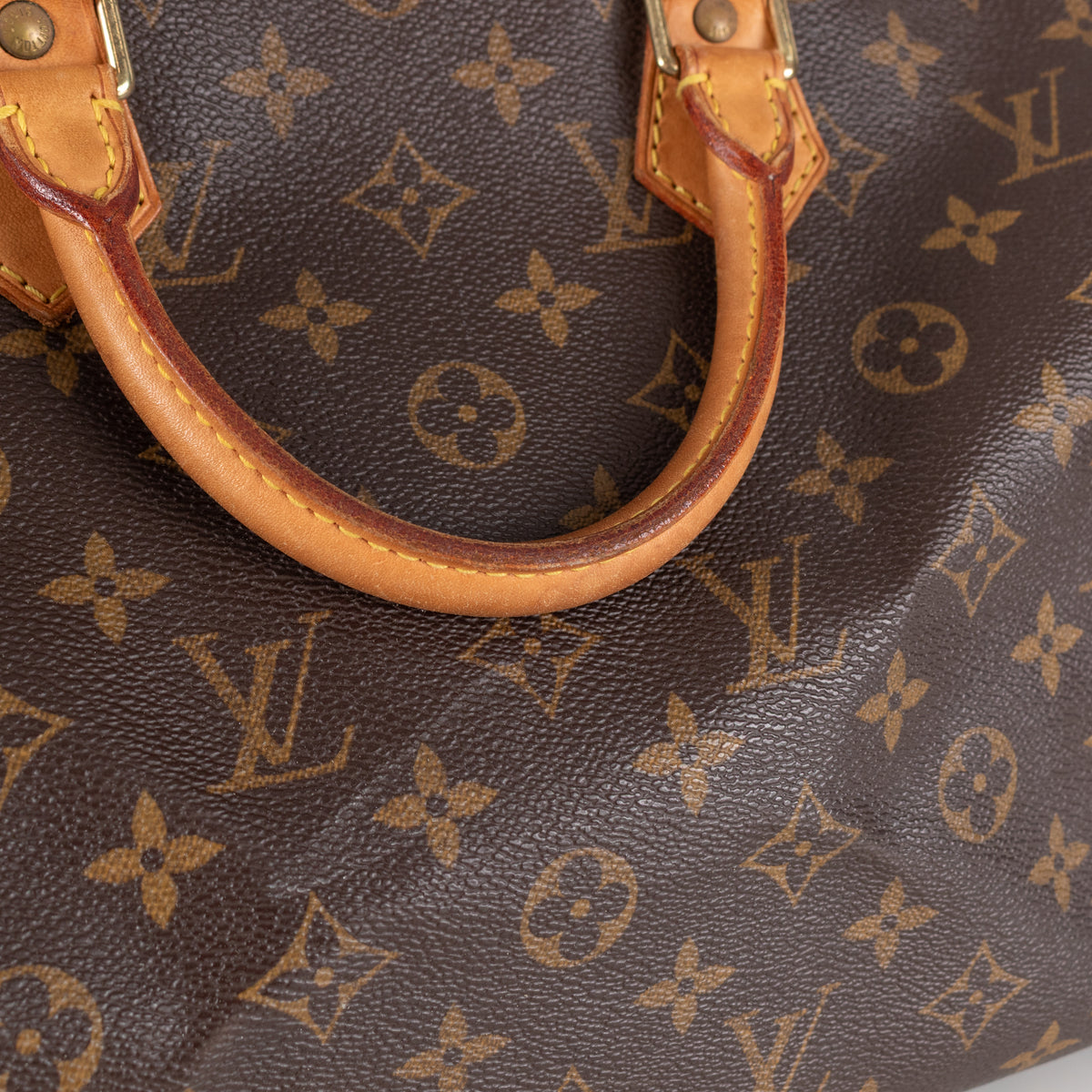 Louis Vuitton Brown Coated Canvas Monogram Speedy 30