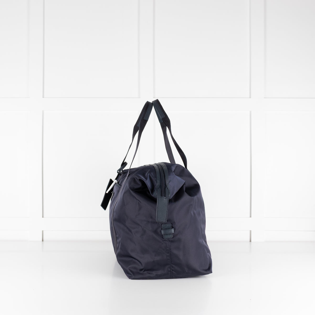 Prada Navy Re-Nylon and Saffiano Leather Duffle Bag