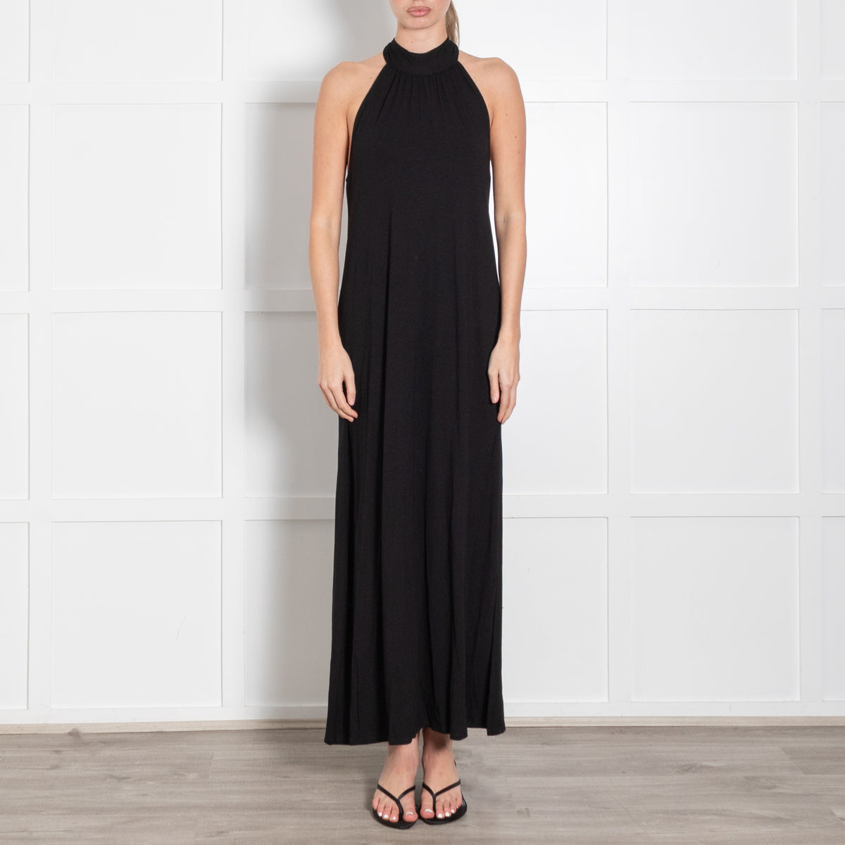 Baukjen Black Halter Neck Maxi Dress