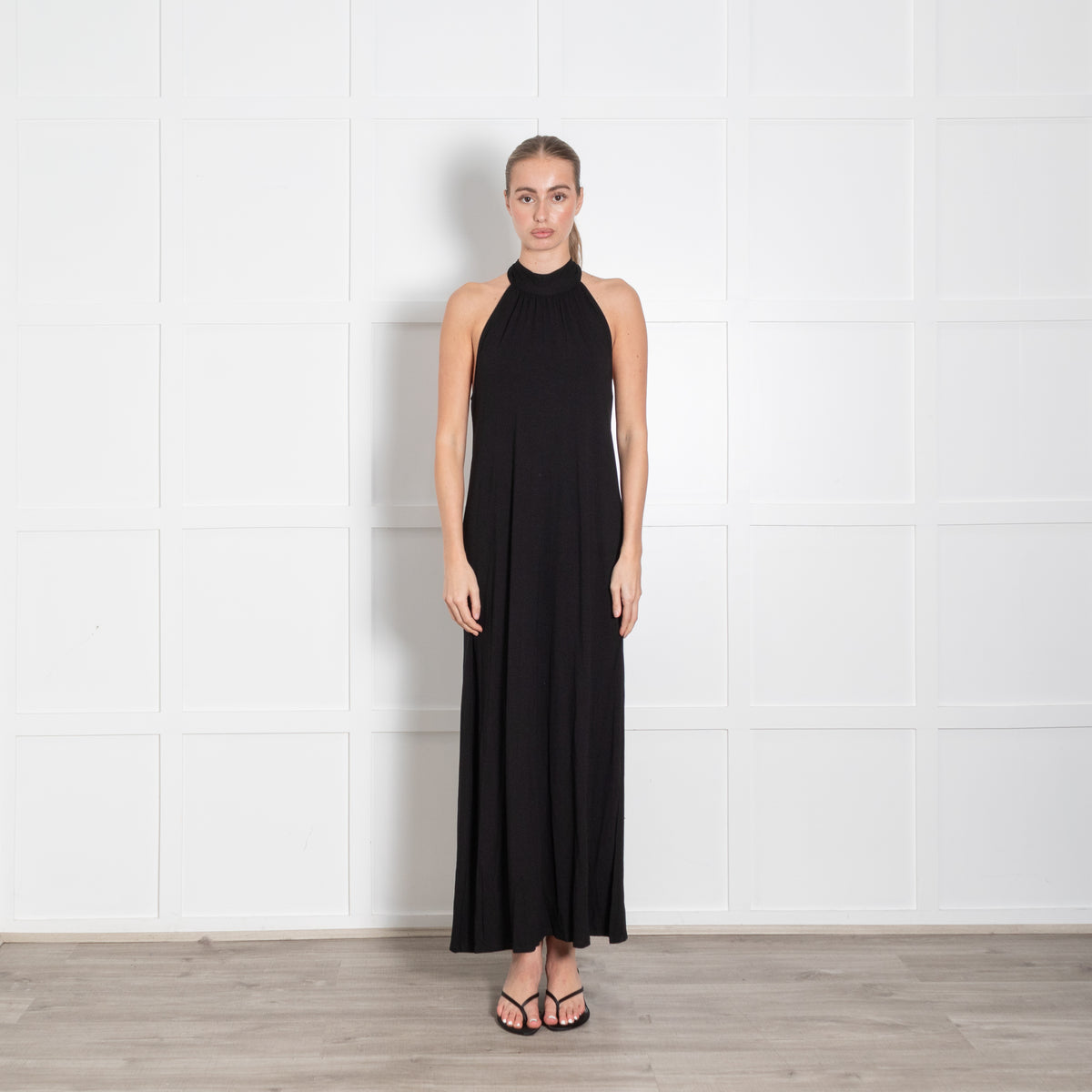 Baukjen Black Halter Neck Maxi Dress
