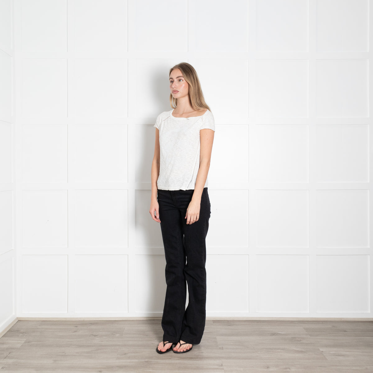 Zadig & Voltaire Preloved White Skull Stud Motif Knitted Top