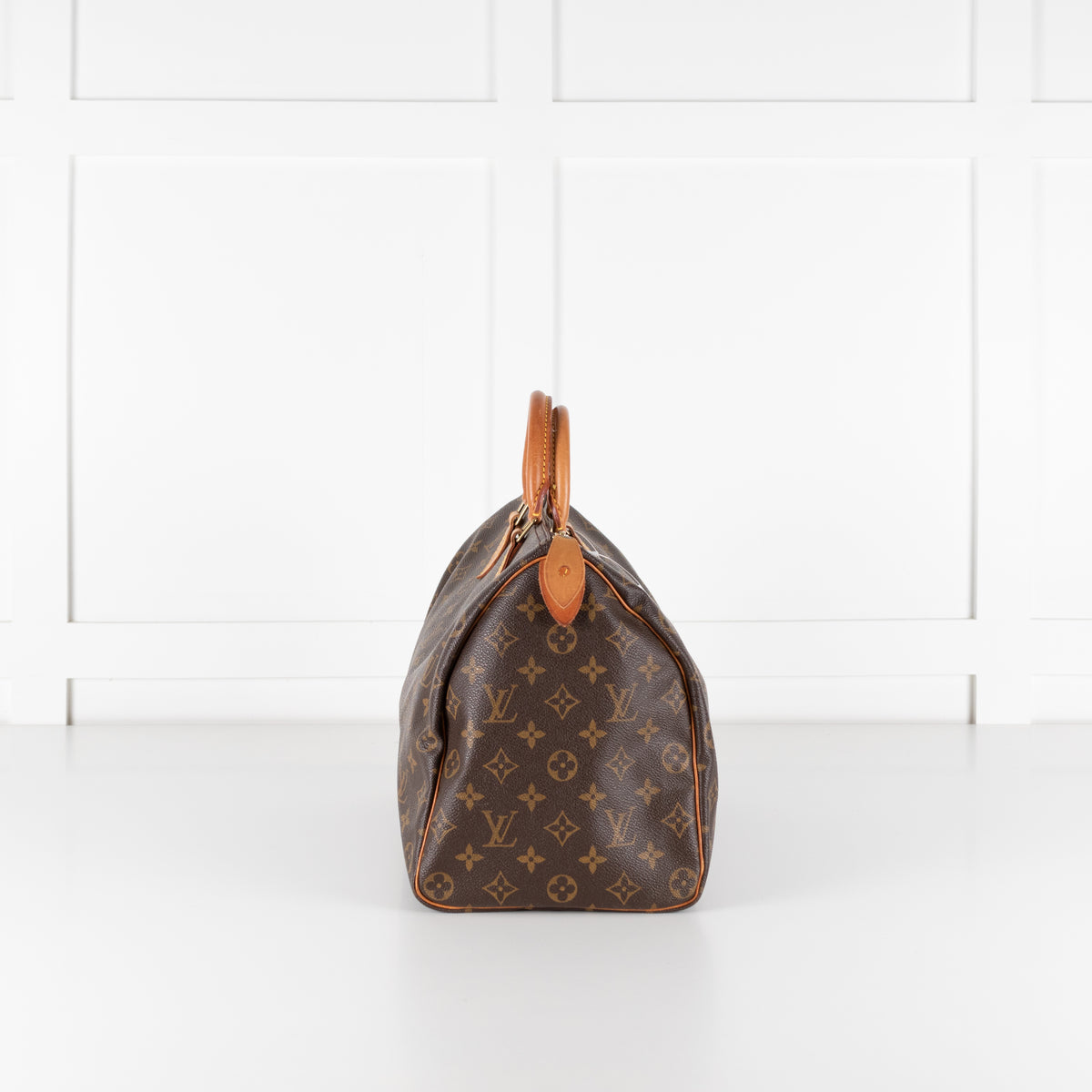 Louis Vuitton Brown Coated Canvas Monogram Speedy 35
