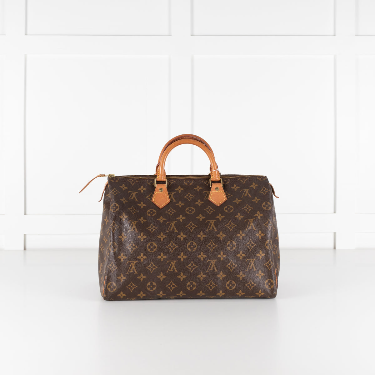 Louis Vuitton Brown Coated Canvas Monogram Speedy 35
