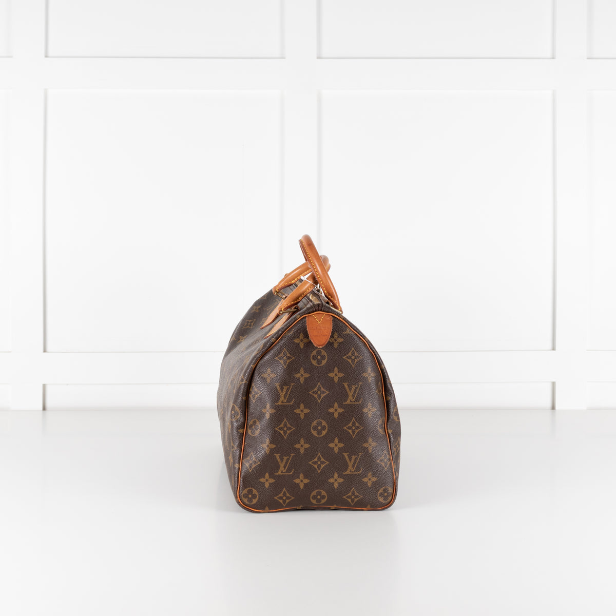 Louis Vuitton Brown Coated Canvas Monogram Speedy 35