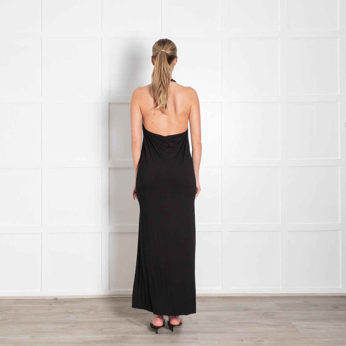 Baukjen Black Halter Neck Maxi Dress