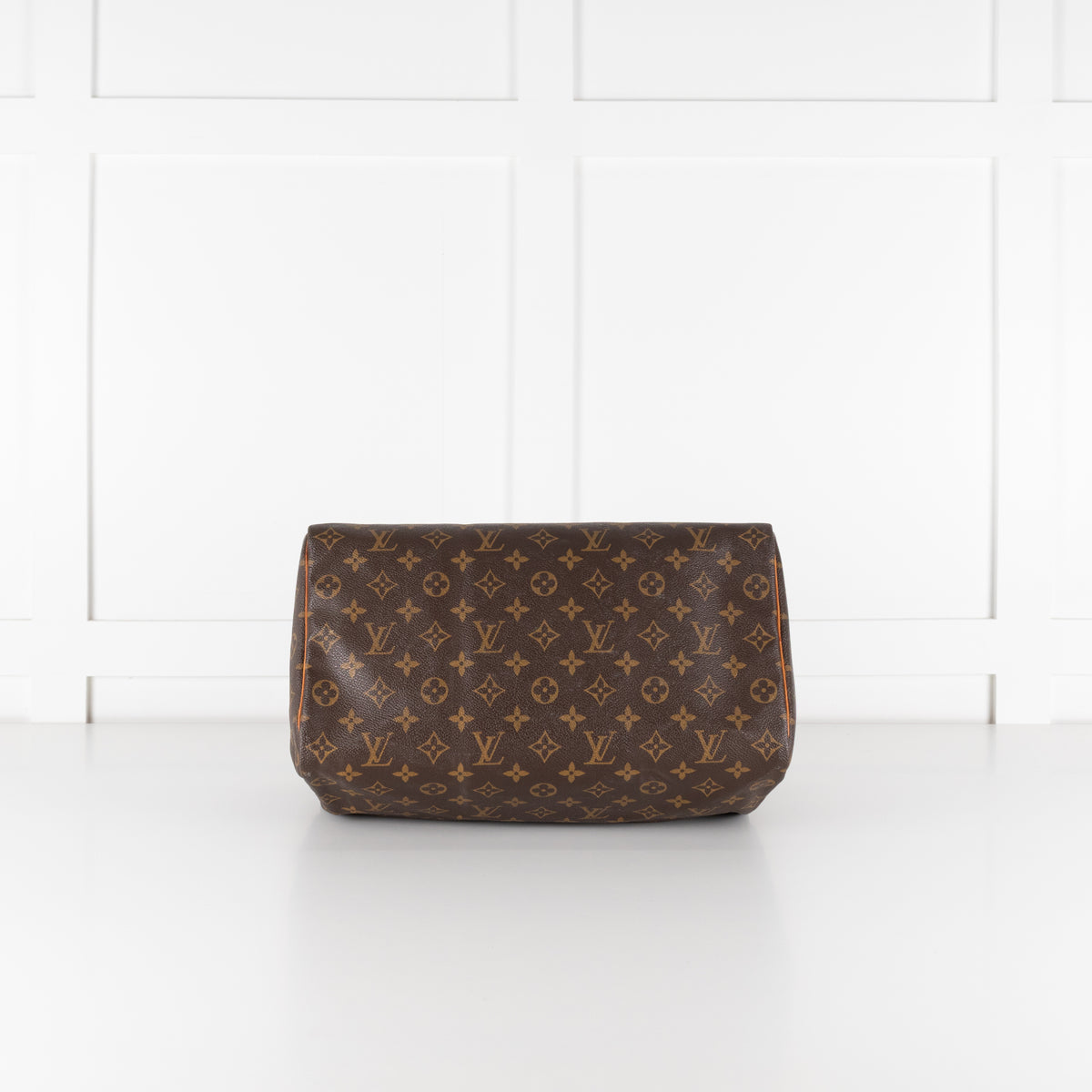 Louis Vuitton Brown Coated Canvas Monogram Speedy 35