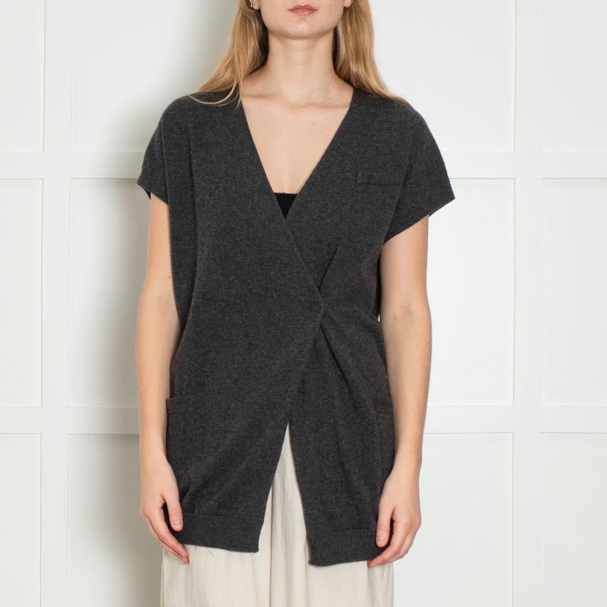 Brunello Cucinelli Grey Cashmere Gilet