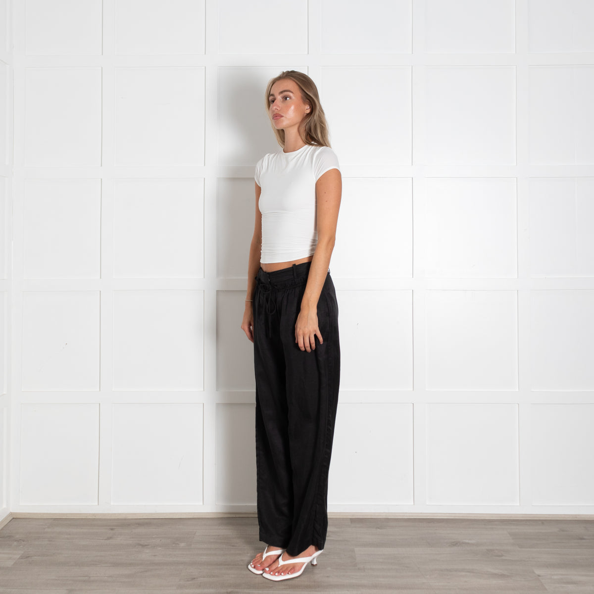 Munthe Black Linen Blend Trousers