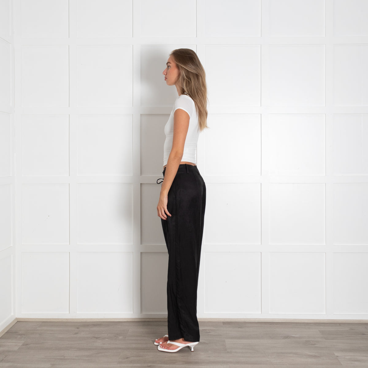 Munthe Black Linen Blend Trousers
