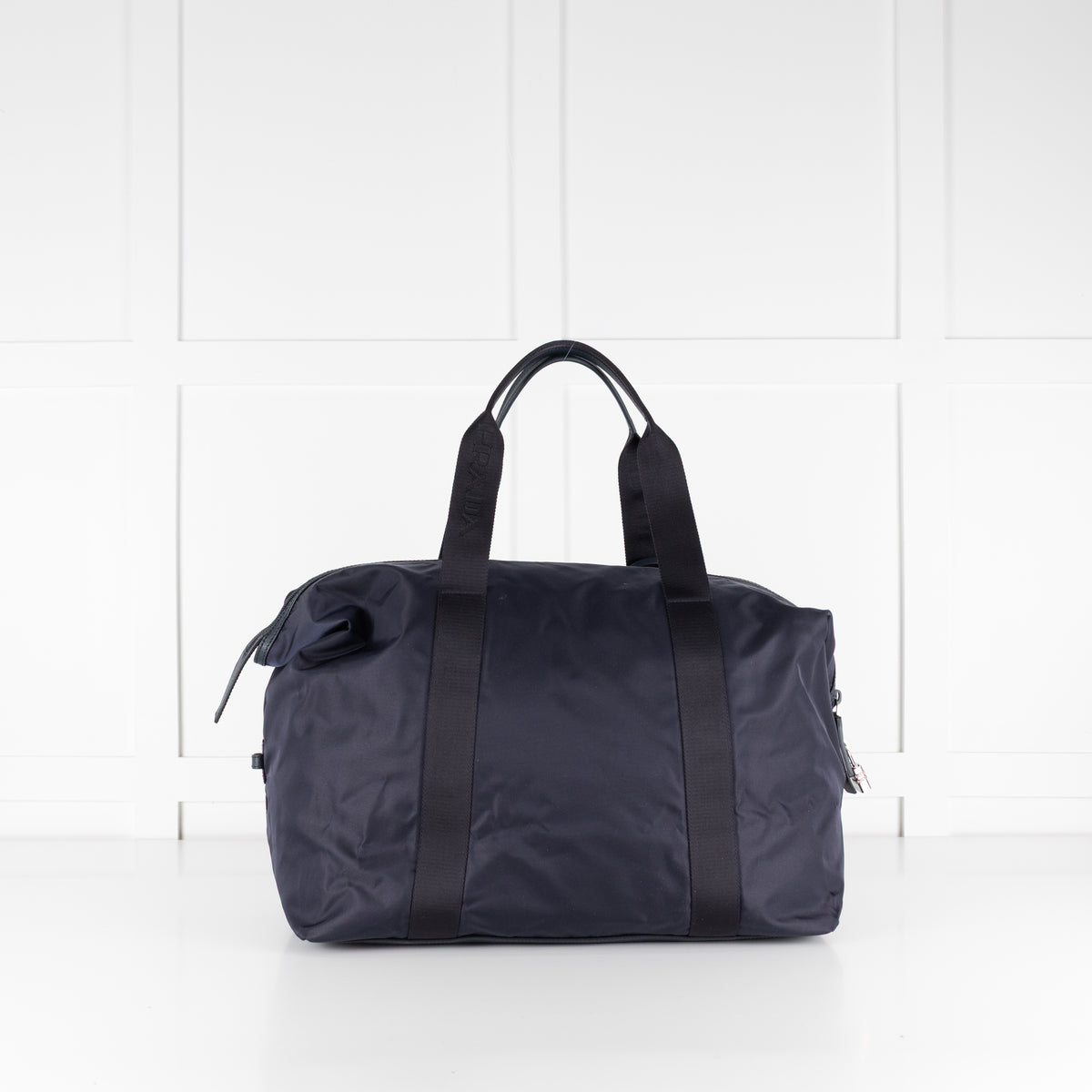Prada Navy Re-Nylon and Saffiano Leather Duffle Bag